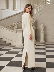 Faeldriel Chain Rhinestone Maxi Dress