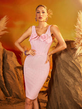 Faelira Sleeveless Flower Mesh Mini Dress