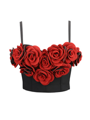 Fivika Spaghetti Flower Bustier Top