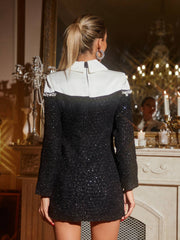 Galilea Embellished Sequin Collar Dress