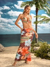 Galvain Printed Starfish Bikini Three Piece Set