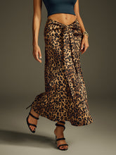 Haldrek Leopard Lace Up Skirt