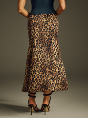 Haldrek Leopard Lace Up Skirt