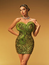 Hexara Strapless Sequin Mini Dress