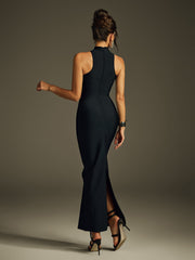 Hyxra Halterneck Bandage Maxi Dress