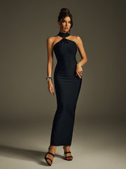Hyxra Halterneck Bandage Maxi Dress