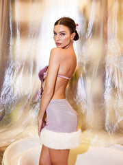 Iago Metallic Heart Drop Armor Top In Pink