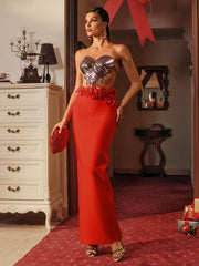 Iago Metallic Heart Drop Armor Top In Rose Gold