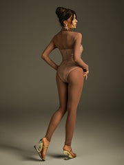 Ildrion High Neck Bandage Bodysuit Set