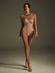 Ildrion High Neck Bandage Bodysuit Set