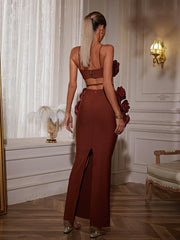 Irma Flower Bandage Skirt Set