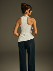 Izzar Halterneck Flower Top