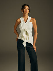 Izzar Halterneck Flower Top