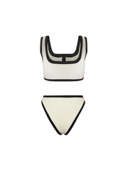 Jacoby Button Bikini Two Piece Set In White