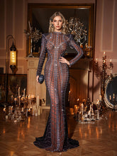 Jaeldrin Crystal Rhinestone Mermaid Maxi Dress