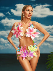 Jamshid Flower Bikini Two Piece Set