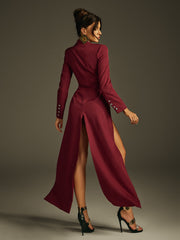 Jeldrin Folded Collar Split Bodysuit Set