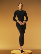 Jexor High Neck Pearl Bandage Maxi Dress