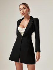 Juno Plunge Backless Blazer Dress