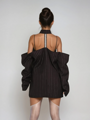 Kajsa Cutout Stripe Blazer