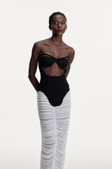 Kalena Strapless Cutout Ruched Skirt Set