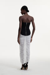 Kalena Strapless Cutout Ruched Skirt Set