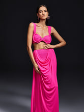 Katriel Sleeveless Ruched Skirt Set