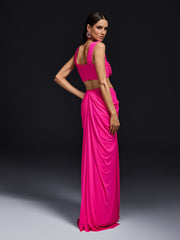 Katriel Sleeveless Ruched Skirt Set