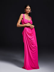 Katriel Sleeveless Ruched Skirt Set