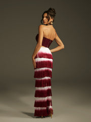 Landers Ombre Fringe Skirt Set