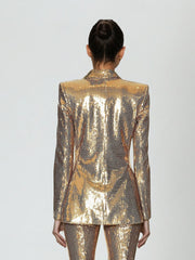 Larna Long Sleeve Sequin Blazer Set
