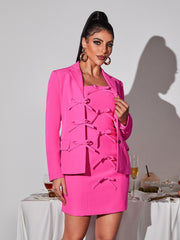 Lavonte Long Sleeve Bow Blazer Set