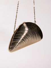Maija Seashell Convertible Clutch In Champagne