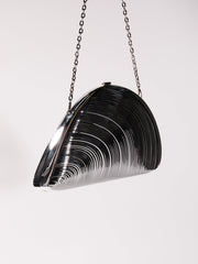 Maika Seashell Convertible Clutch In Silver