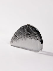Maika Seashell Convertible Clutch In Silver