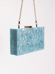 Majken Acrylic Convertible Clutch In Sky