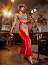 Maldrex Cutout Fringe Leather Pants