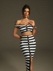 Marfa Off Shoulder Bandage Skirt Set