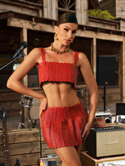 Mckie Leather Circle Chainmail Skirt Set