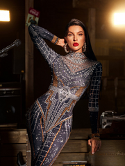 Micaela Printed Rhinestone Jumpsuit