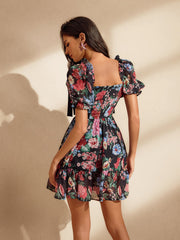 Nakima Short Sleeve Floral Mini Dress