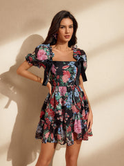 Nakima Short Sleeve Floral Mini Dress