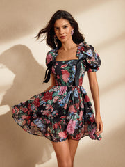 Nakima Short Sleeve Floral Mini Dress