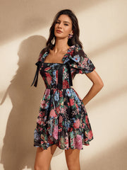 Nakima Short Sleeve Floral Mini Dress