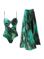 Niccele Printed Swimwear Two Piece Set