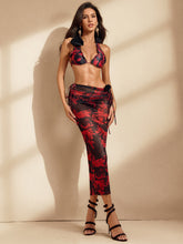 Nieva Floral Printed Bikini Three Piece Set