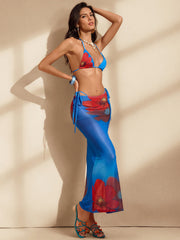 Nivard Floral Bikini Three Piece Set