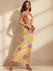 Nivaz Floral Bikini Three Piece Set