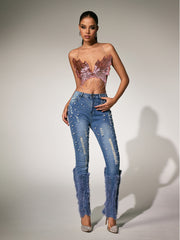 Nyriel Ruched Extension Butterfly Armor Top