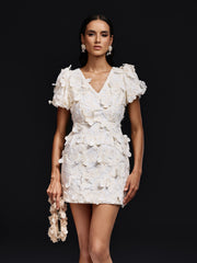 Ohoud Butterfly Embroidered Mini Dress